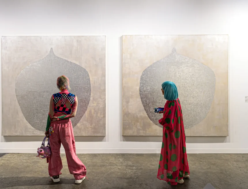 Installation view of Ames Yavuz presentation at Art Basel Hong Kong. Courtesy Art Basel.